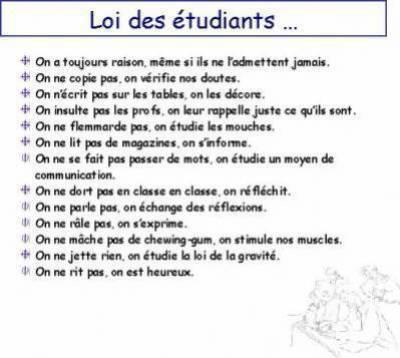 La loi des étudiants
